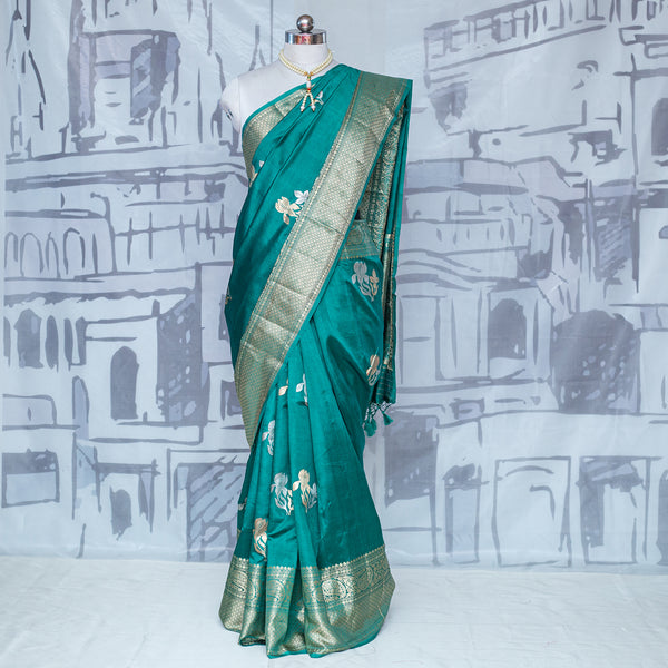 Banarasi Pure Katan Silk Saree at Rs 9500 | South Extension I | New Delhi |  ID: 2850162845762