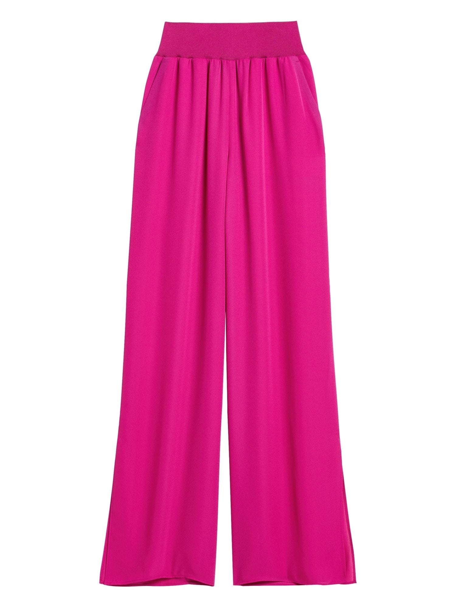 Banana Republic | High-Rise Wide-Leg Pull-On Pant in Bright Sangria ...