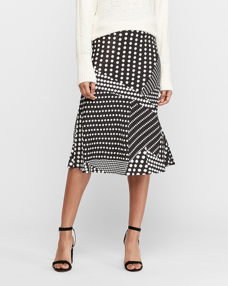 Express satin shop midi skirt