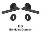 Drückergarnitur SCOOP Formspiele, Variante BB Bundbart-Garnitur Black