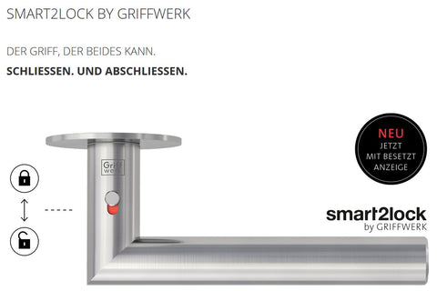 GRIFFWERK Drückergarnitur Türdrücker smart2lock abschließen ohne Schlüssel