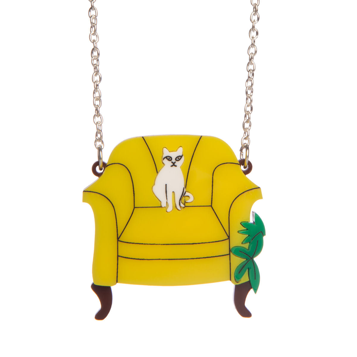 Harriet Lowther Cat On A Chair Necklace