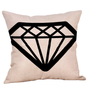 Canvas Diamond Pillow Case