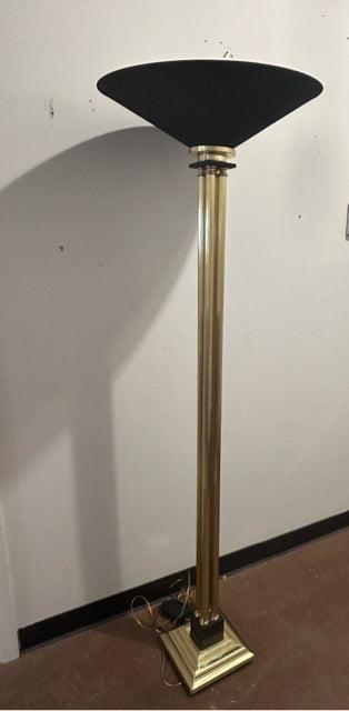 Gold Four Column Torchiere Floor Lamp