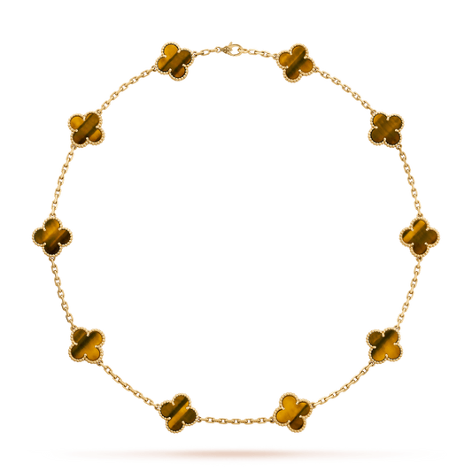 Vintage Alhambra necklace, 10 motifs 18K rose gold- Van Cleef & Arpels
