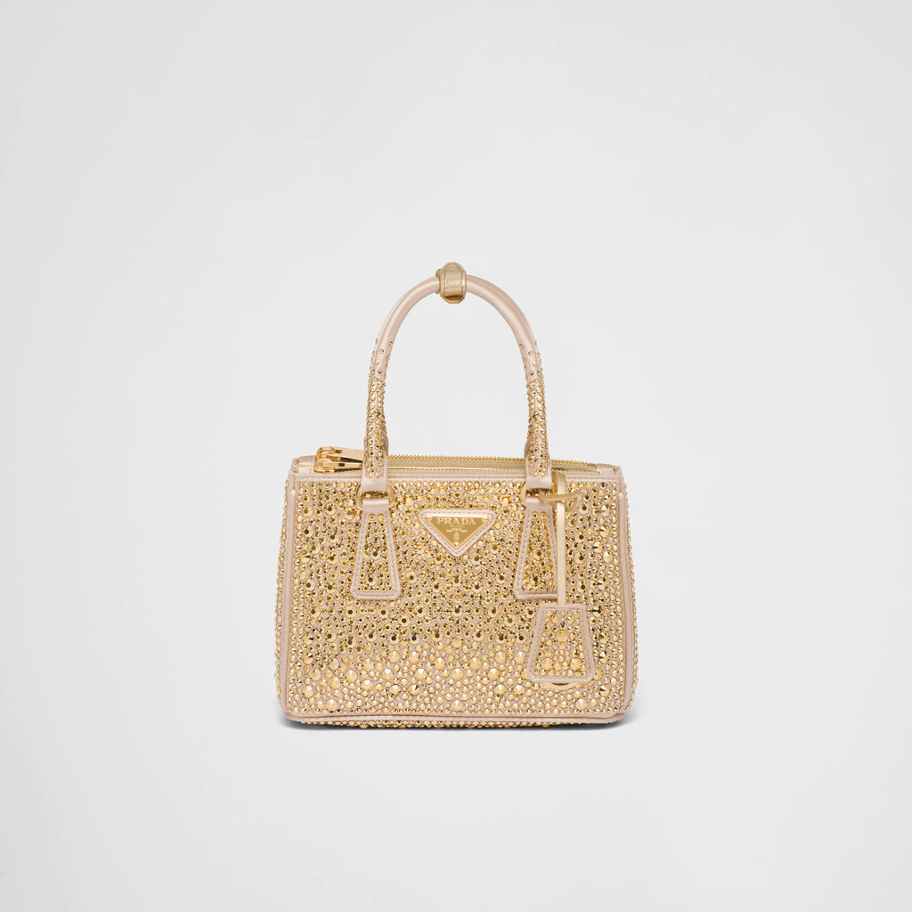 Prada Galleria satin mini-bag with crystals – Lux Afrique Boutique