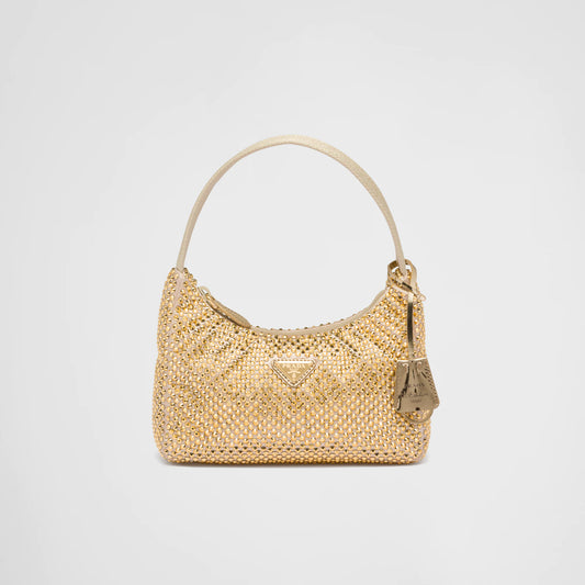 Prada Small Panier crystal-embellished Tote Bag - Farfetch