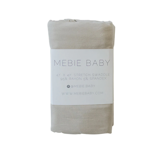 Mebie Baby Bamboo Stretch Swaddle - Oatmeal