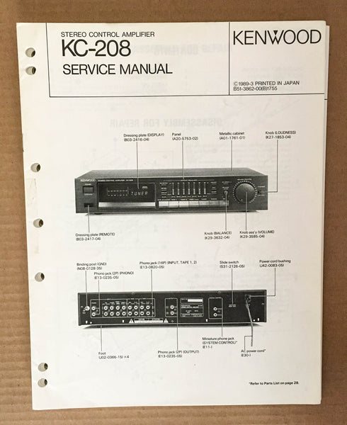 kenwood stereo control amplifier kc-208