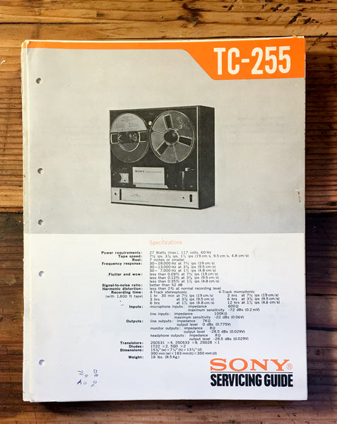 Reel to Reel Service Manual *Original* – Vintage Audio Store - Vintage Service  Manuals, Stereo Brochures and Parts