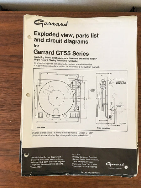 garrard zero 100 turntable service manual