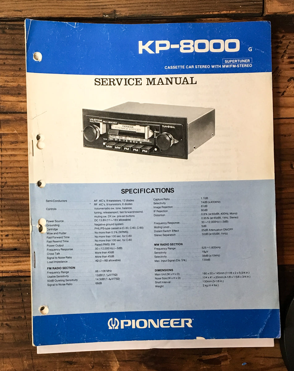 Car Stereo Service Manual *Original* – Vintage Audio Store - Vintage  Service Manuals, Stereo Brochures and Parts