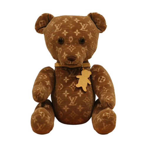 Louis Vuitton Limited Edition Velvet Brown Monogram Toy Novelty Teddy Bear