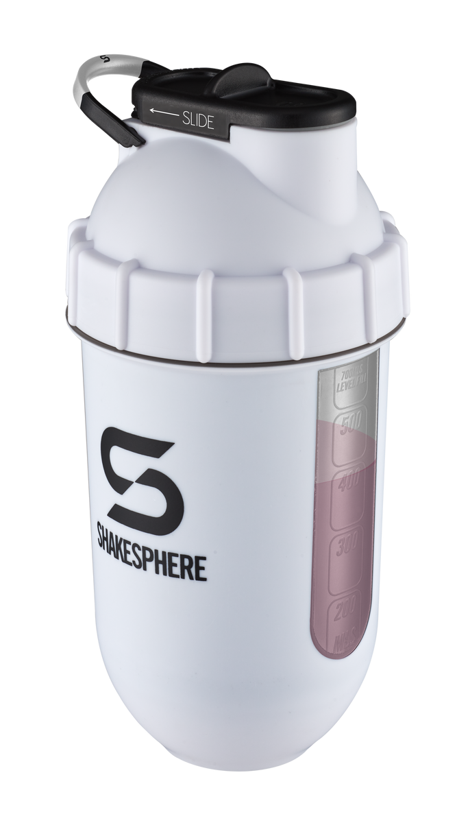 700mls ShakeSphere Tumbler View Matte White/Black Window