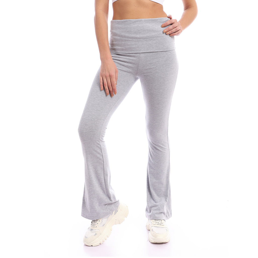 Fold Over Yoga Pants - Heather Charcoal – Whiskey Rose Co.