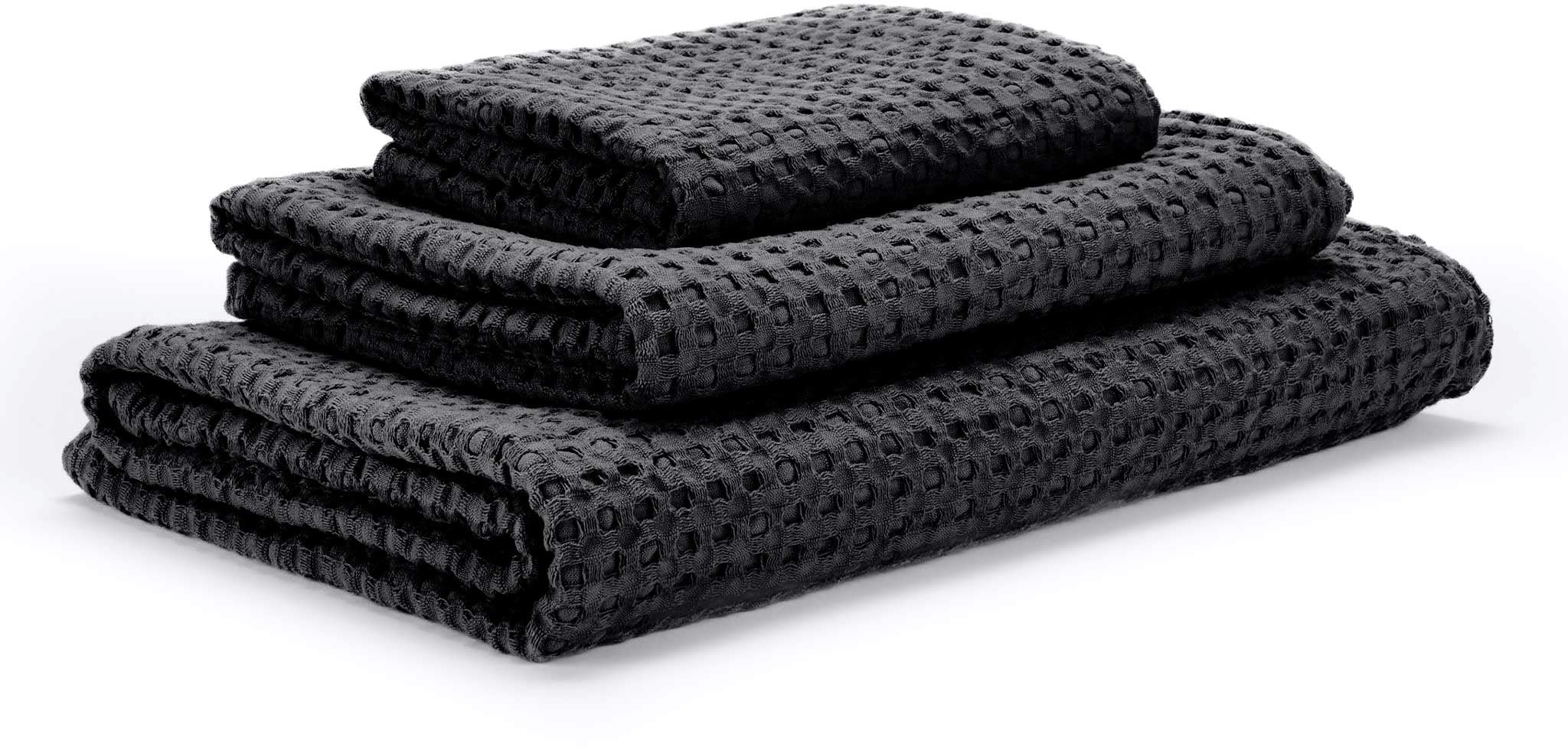 Abyss Pousada Bath Towels in Black