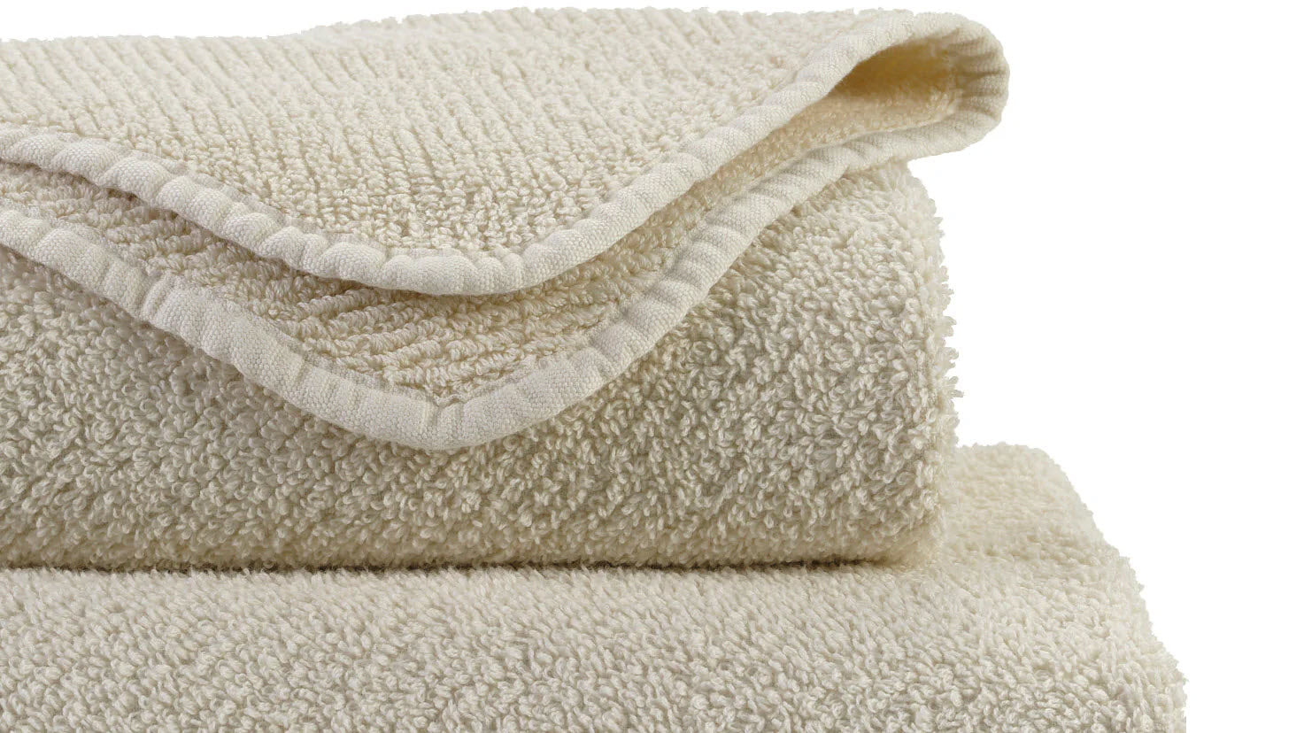 Abyss Twill Towels feature a distinctive lined texture