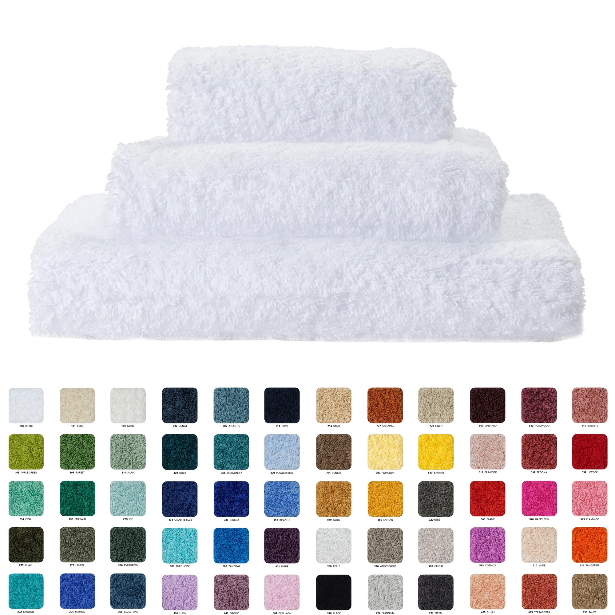 Abyss Super Piles towels are available in 60 colors