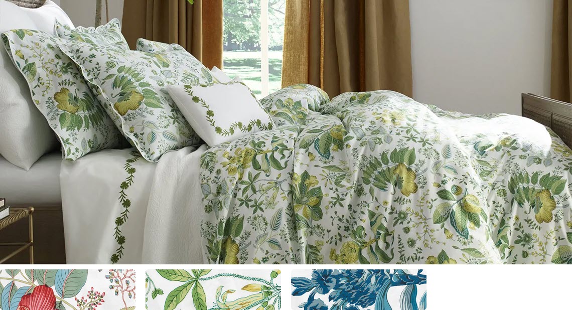 Browse the Matouk Schumacher Pomegranate bedding collection