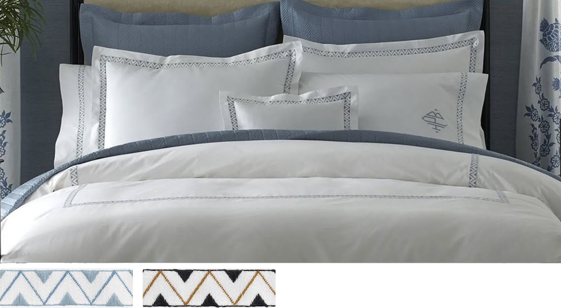 Browse the Matouk Schumacher Prado bedding collection