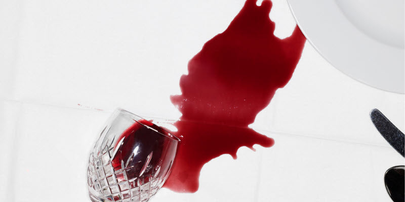 Spilled Wine Luxury Table Cloth Care Guide