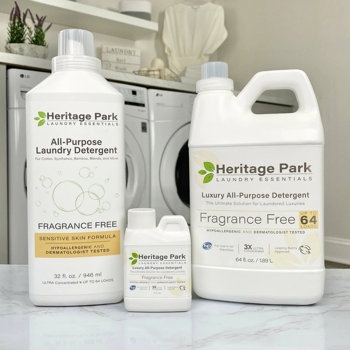 Heritage Park Luxury All Purpose Laundry Detergent - Fragrance Free