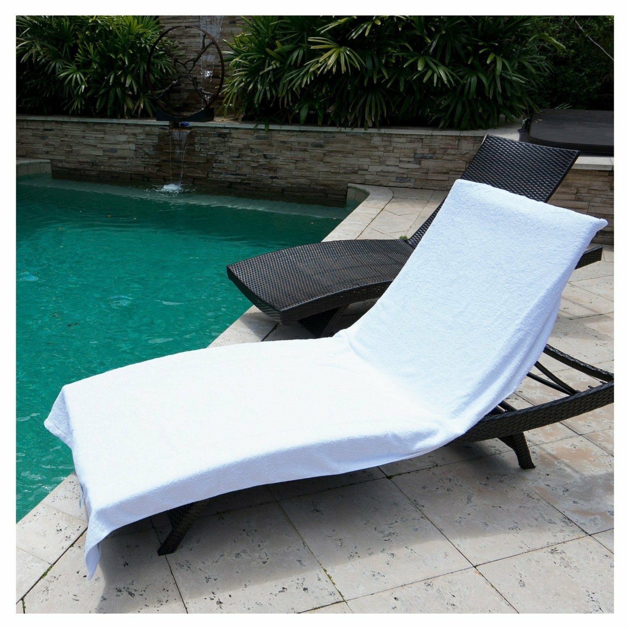 Resort Terry Lounge Chair Towel Cover Luxury Lounge And Pool Towel