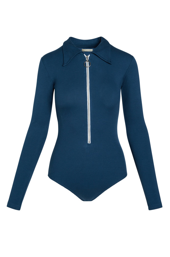 navy long sleeve bodysuit