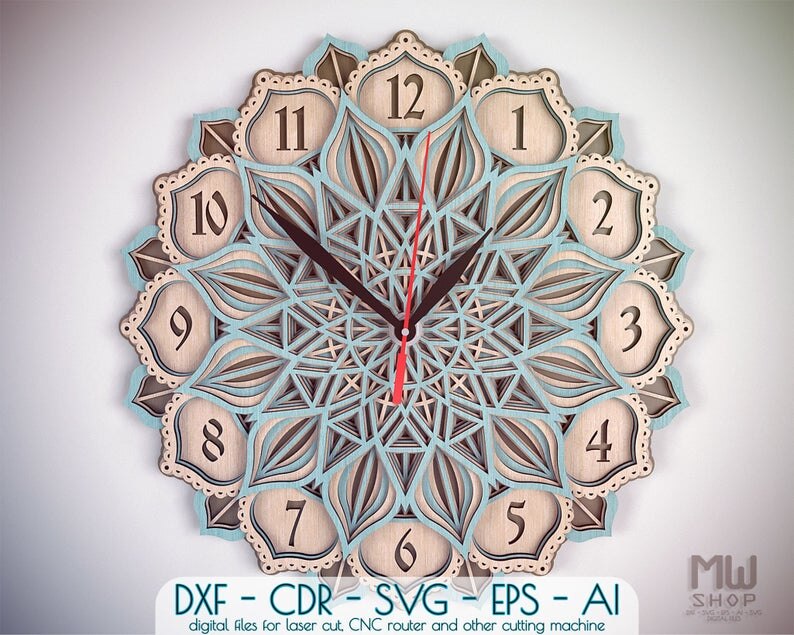 Free Free Mandala Clock Cricut 834 SVG PNG EPS DXF File