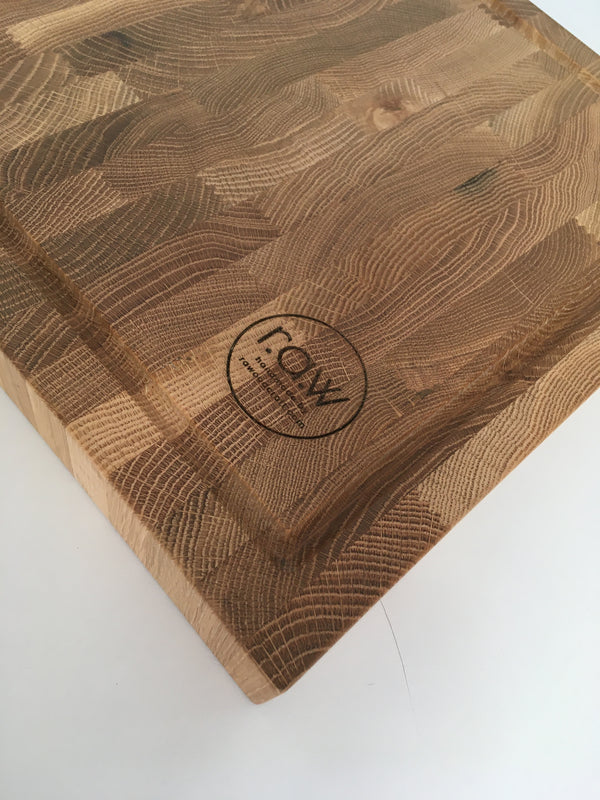 RAW End-grain Butchers Block  - Solid Oak