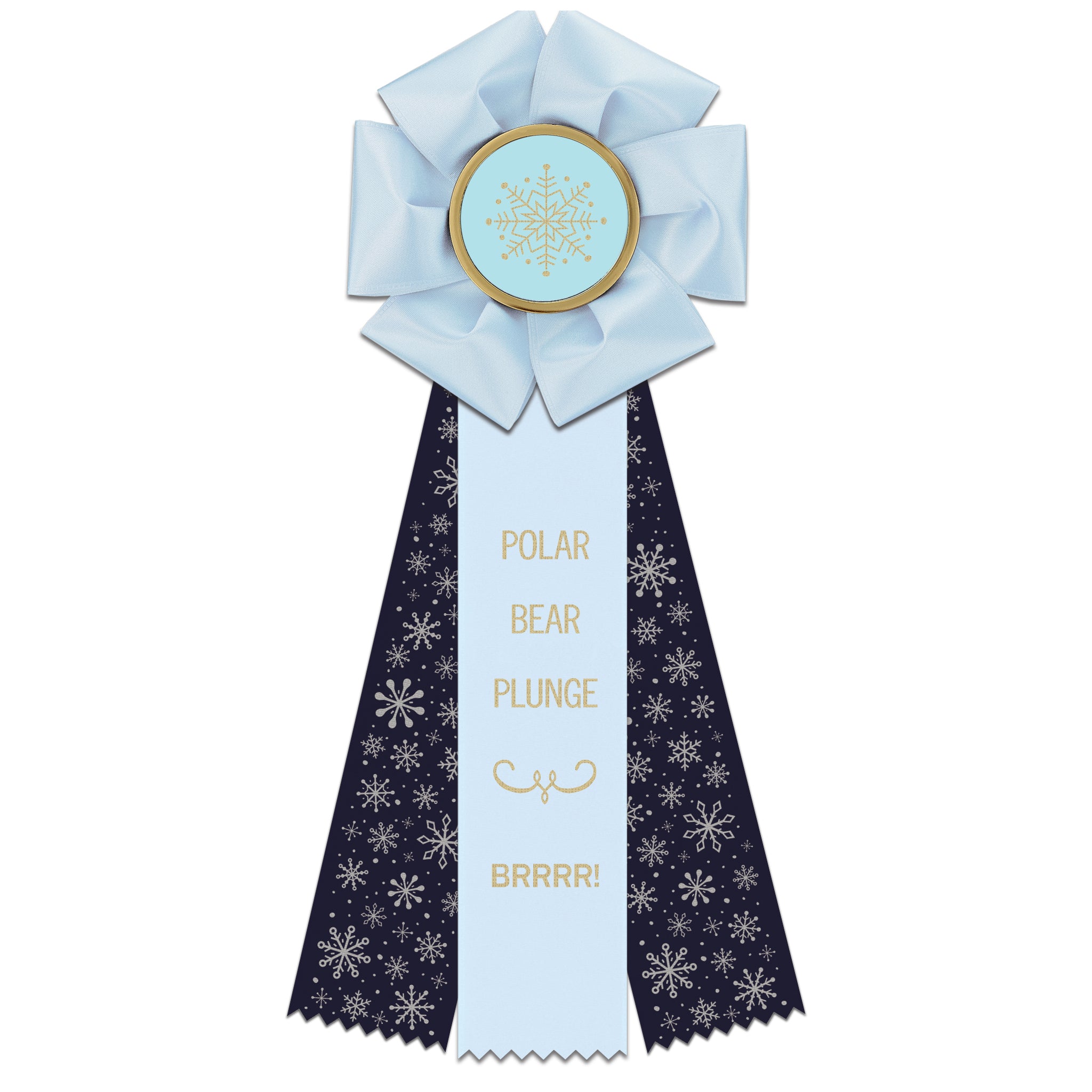 Beauty Rosette with Snowflake Seasonal Side Streamers