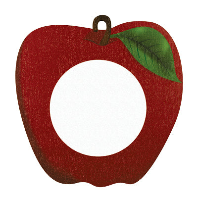 Red apple shape, custom insert birchwood medal