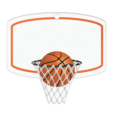 Basketball hoop, custom insert birchwood medal