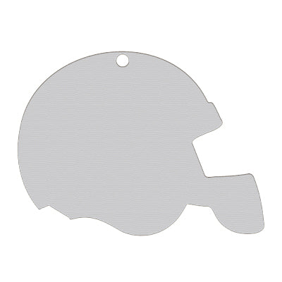 Football shape helmet, custom insert birchwood medal