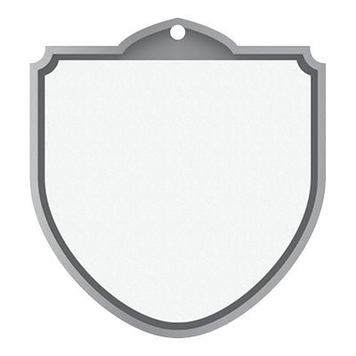 Gray shield, custom insert birchwood medal