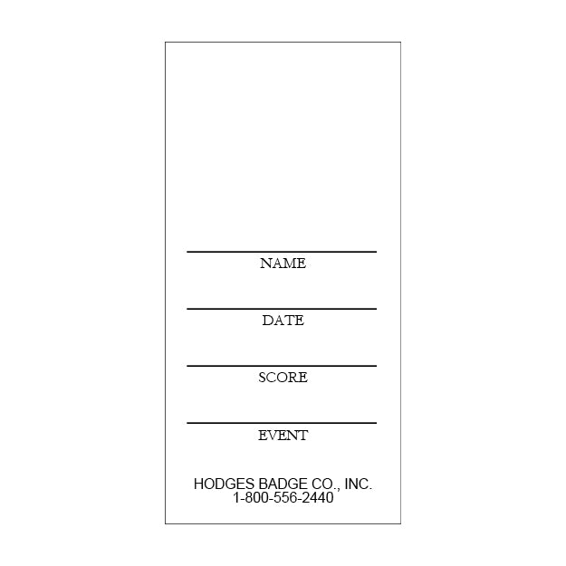 Style G scored events record card