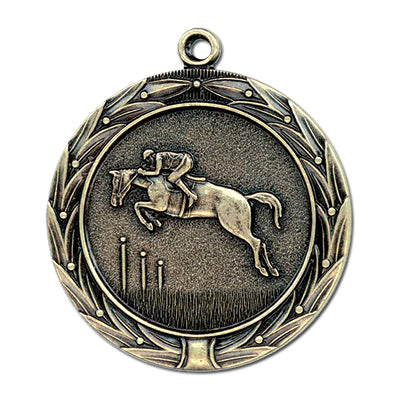 Jumper with rider, gold medal