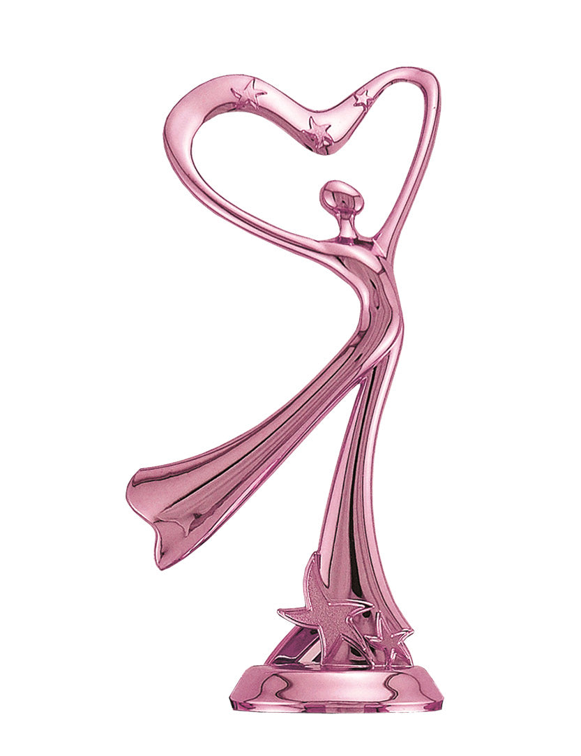 Pink heart dancer, stylized dancing figure