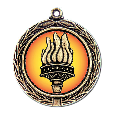 LXC Antiqued Gold finish medal