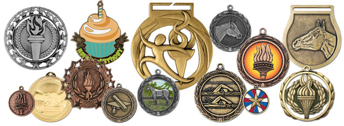 Collage of die cast medal designs