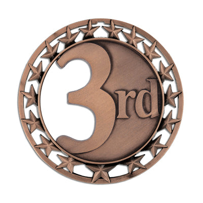 3rd, star border, bronze medal