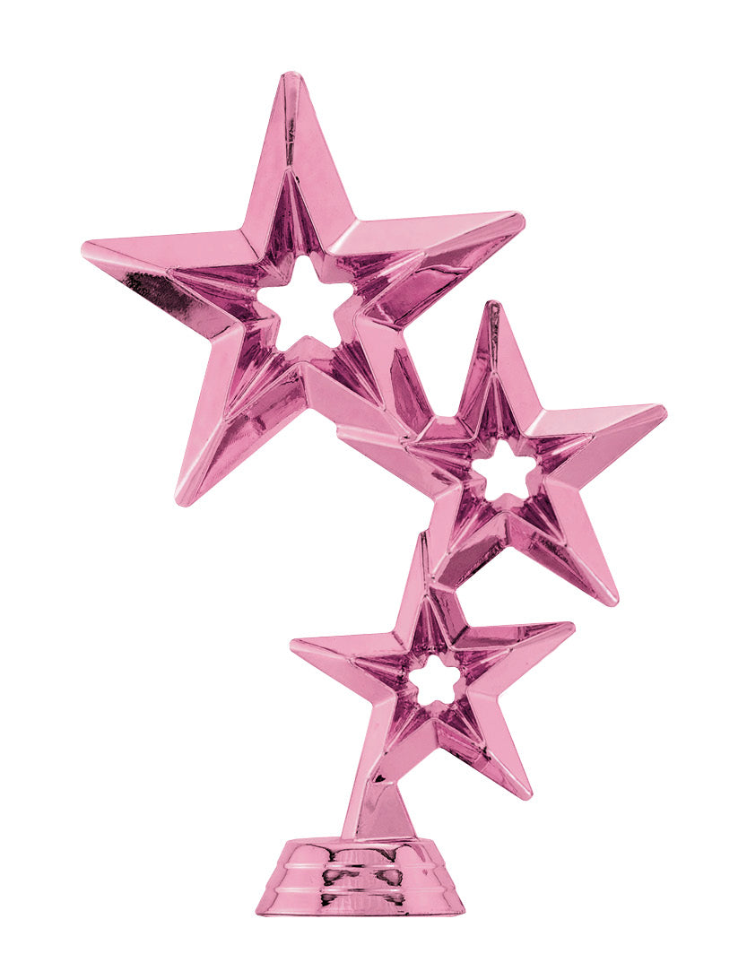 3 stars, pink rising stars