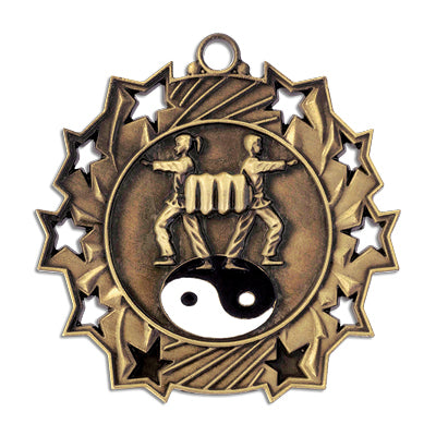 Ying yang, fist, fighters, 10 stars, gold medal