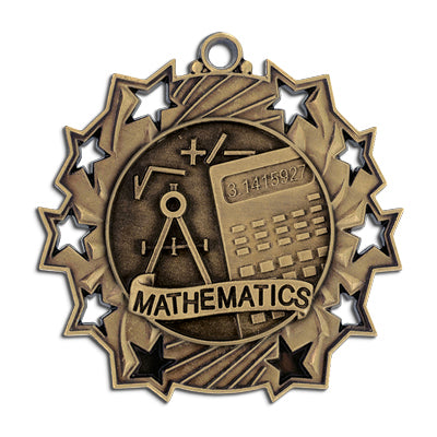 Mathematics, calculator, 10 stars, gold medal