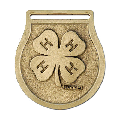 4-H clover, 4 leaf clover, gold medal