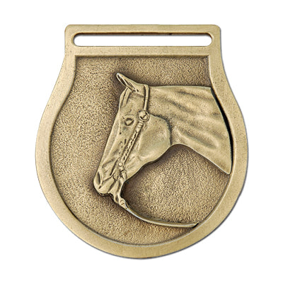 Western horse head, gold medal