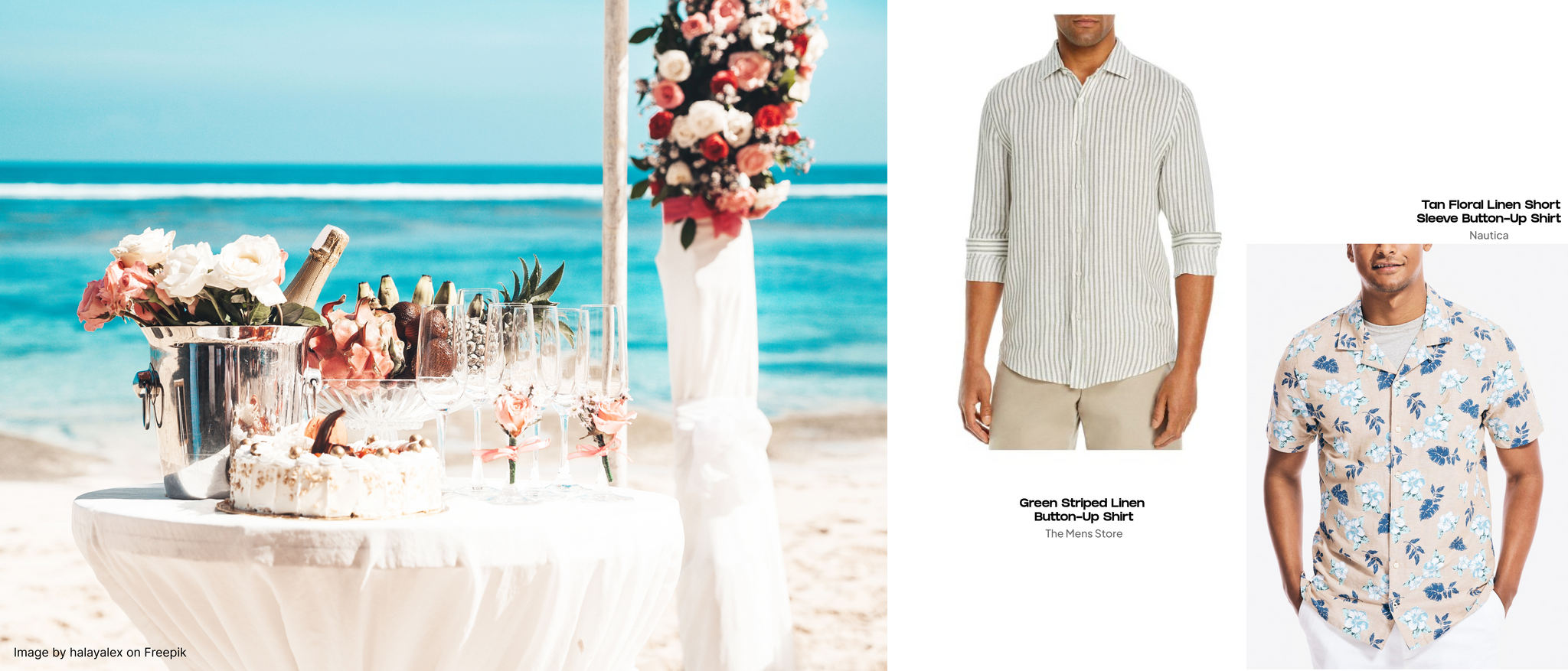 Casula beach wedding attire