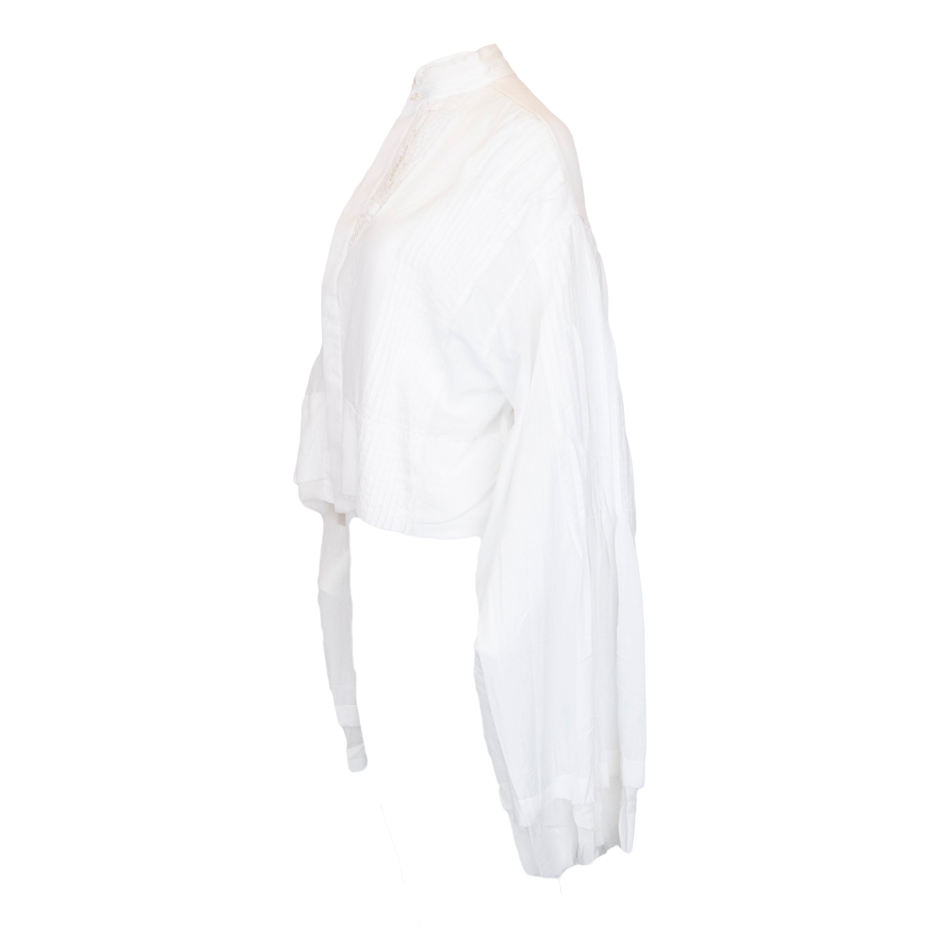 Umit Unal Silk Cotton Cropped Shirt