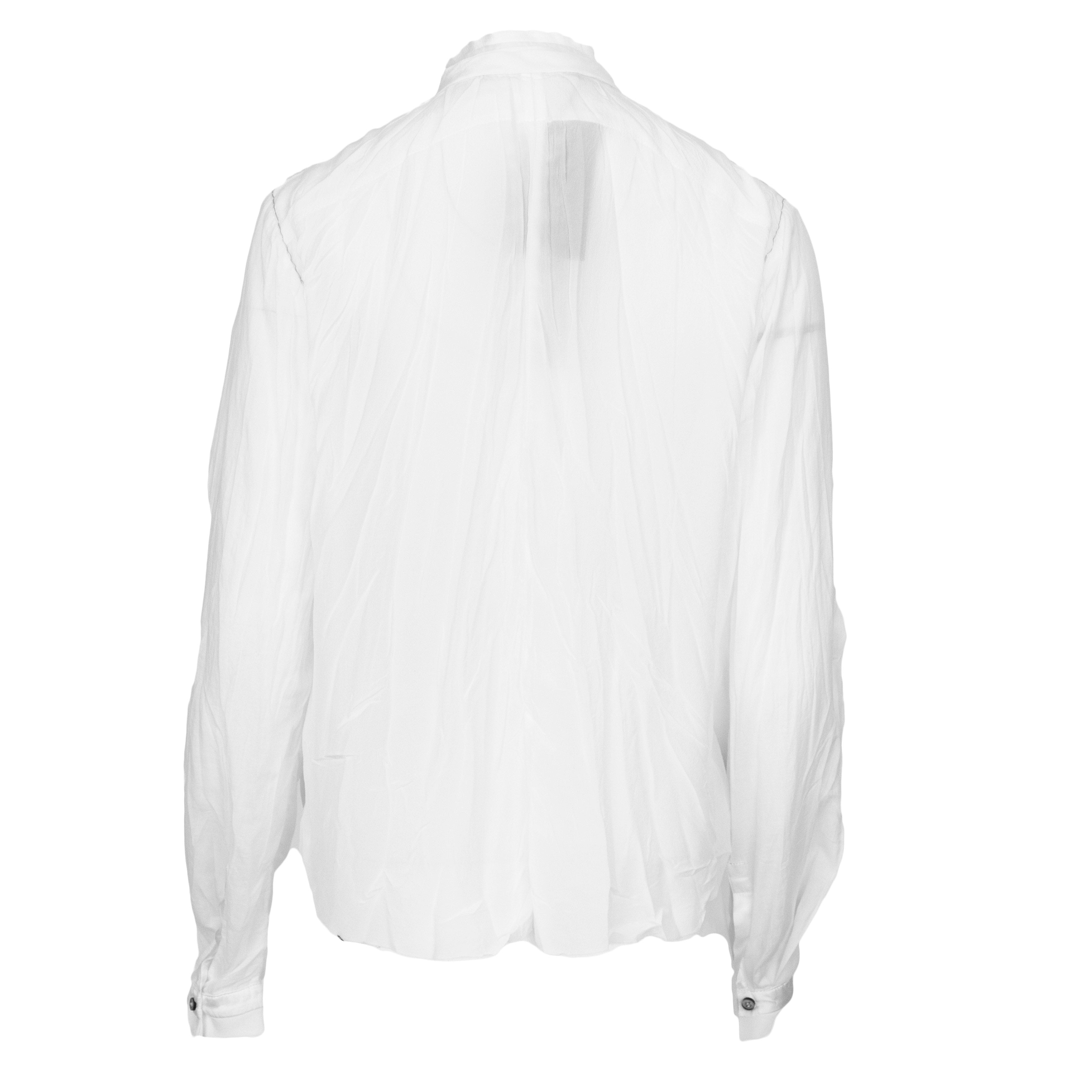 UMIT UNAL White Silk Blouse