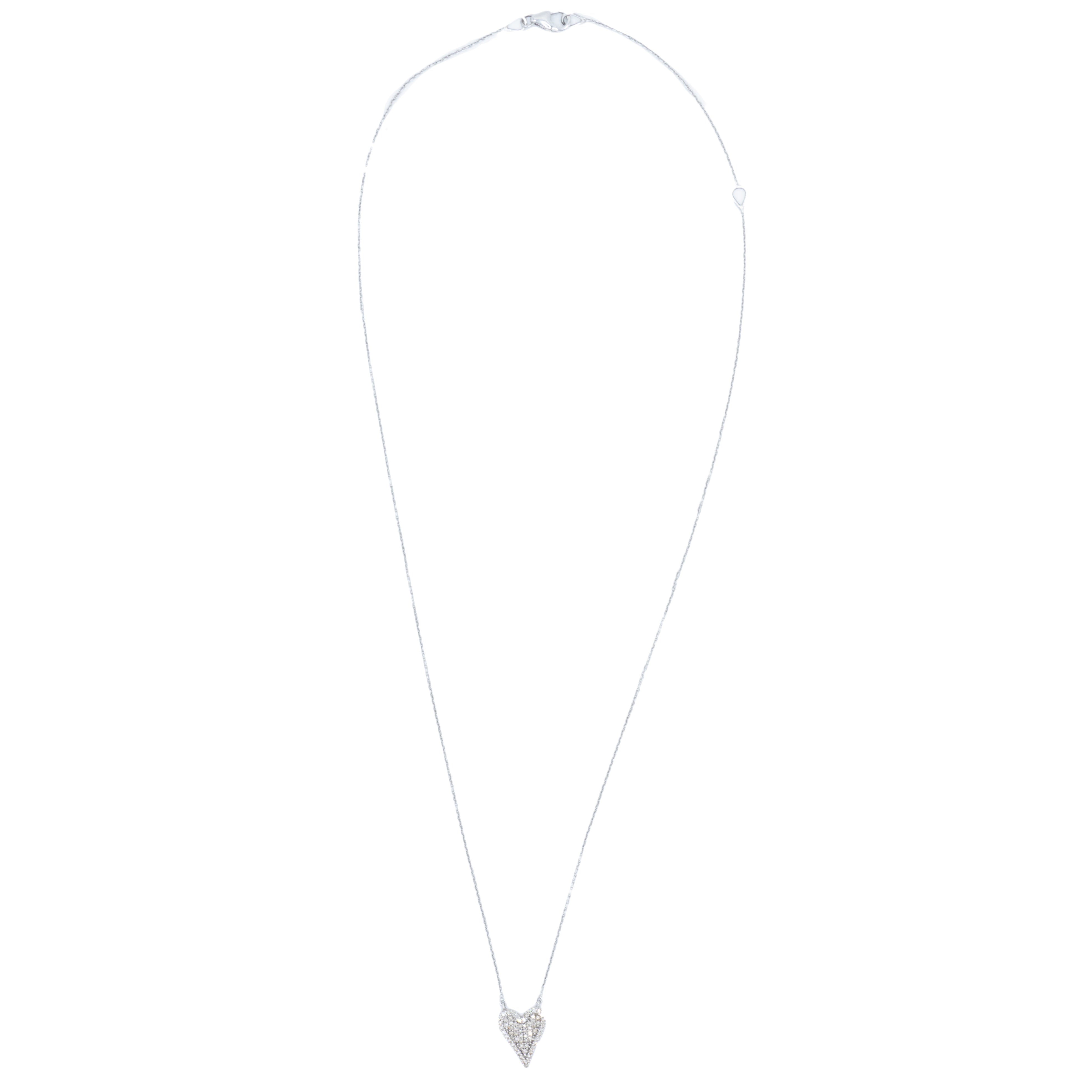 Irit - Diamond Silver Heart Necklace